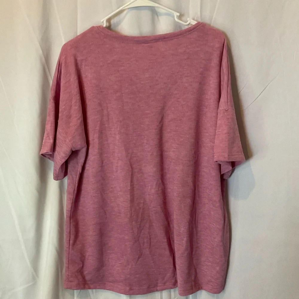Sew in Love Women’s Short Sleeve V-Neck Light Plum Heathered Size Large - Picture 6 of 11